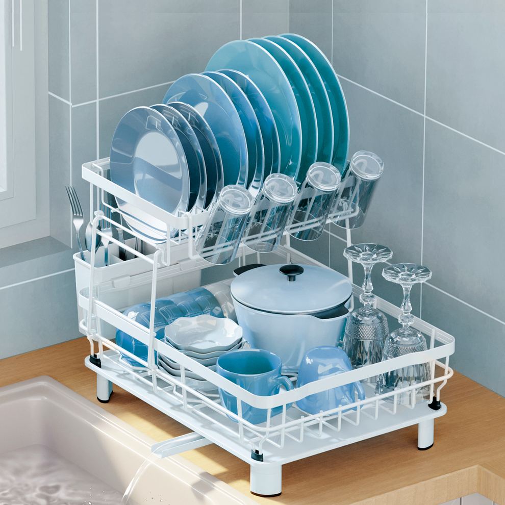 Escurreplatos Negro/Blanco - 1 nivel/2 niveles（Sola capa）